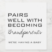 ベビー告知ワインラベル |妊娠 ワインラベル (シングルラベル)