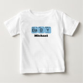 ベビー周期表要素編集可能な名前 ベビーTシャツ (正面)