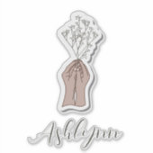 ベビー呼吸花 シール (正面)