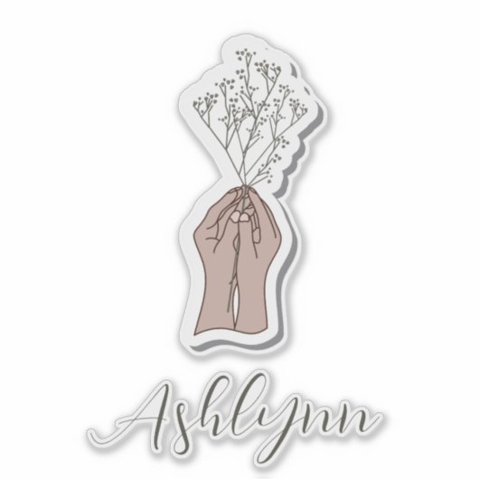 ベビー呼吸花 シール (正面)