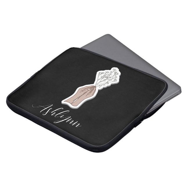 ベビー呼吸花 ラップトップスリーブ (正面上部)