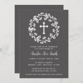 ベビー呼吸《キリスト教》洗礼式や命名式の招待状 招待状 (正面/裏面)