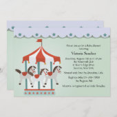 ベビー回転木馬招待状 招待状 (正面/裏面)