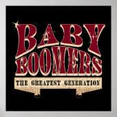 ベビー団塊世代ザ世代もっとも偉大レトロスローガン ポスター (正面)