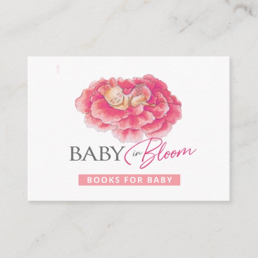 ベビー囲いカードの開花ピンクベビーの帳簿 エンクロージャーカード (正面)
