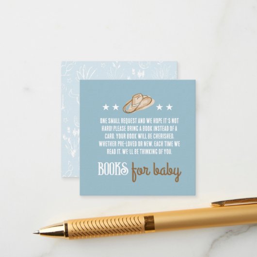 ベビー囲いカード用のカウボーイ砂漠の本 エンクロージャーカード (正面/裏面インサイチュ)