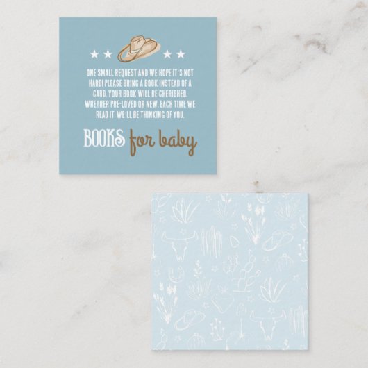 ベビー囲いカード用のカウボーイ砂漠の本 エンクロージャーカード (正面/裏面)