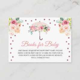 ベビー囲いカード用のピンクの傘の本 エンクロージャーカード