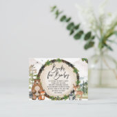 ベビー囲いカード用の木地動物書 エンクロージャーカード (スタンド正面)