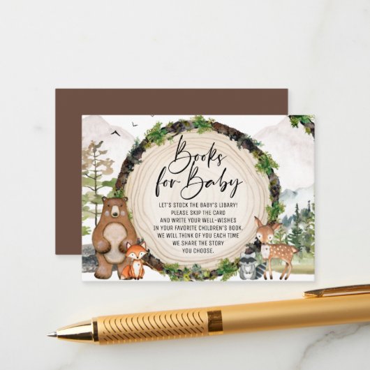 ベビー囲いカード用の木地動物書 エンクロージャーカード (正面/裏面インサイチュ)