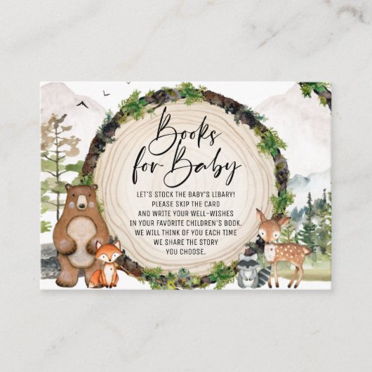 ベビー囲いカード用の木地動物書 エンクロージャーカード (正面)