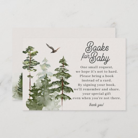 ベビー囲いカード用の森林本 エンクロージャーカード (正面/裏面)