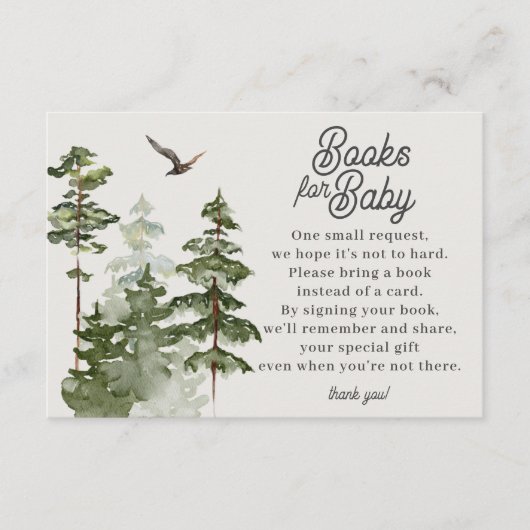 ベビー囲いカード用の森林本 エンクロージャーカード (正面)