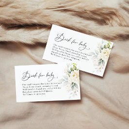 ベビー囲いカード用の緑の白いバラの本 エンクロージャーカード