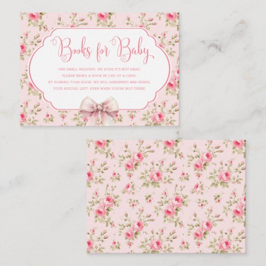 ベビー囲い用のバビーシャワー本に弓を付ける エンクロージャーカード (正面/裏面)