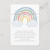 ベビー囲い用の水色レインボーパステルブック エンクロージャーカード (正面)