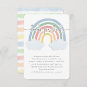 ベビー囲い用の水色レインボーパステルブック エンクロージャーカード (正面/裏面)