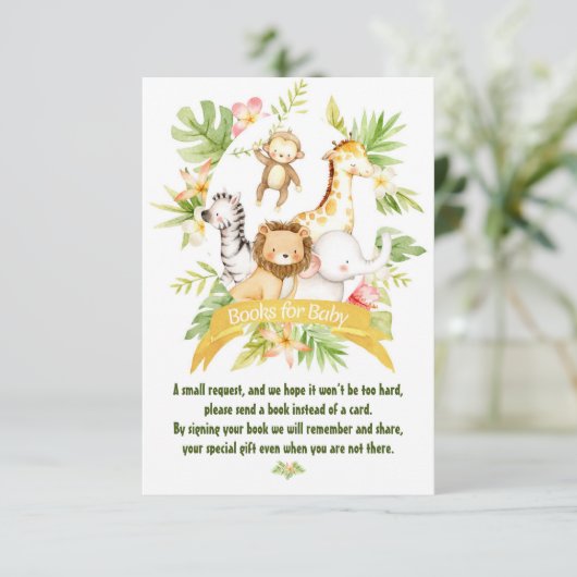 ベビー囲い車サファリ動物のための本 エンクロージャーカード (スタンド正面)