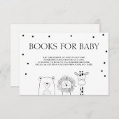ベビー図書動物を連れて来る白黒 エンクロージャーカード (正面/裏面)