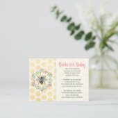 ベビー図書館のカードガールピンクベビーシャワーの本 エンクロージャーカード (スタンド正面)