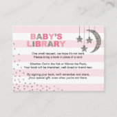 ベビー図書館ピンクシルバーのブックリクエストカード エンクロージャーカード (正面)