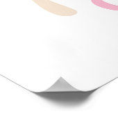 ベビー壁アート ナンバー ピンク 女の子 ポスター (角)