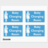 ベビー変更の部屋記号の矩形シール 長方形シール (シート)