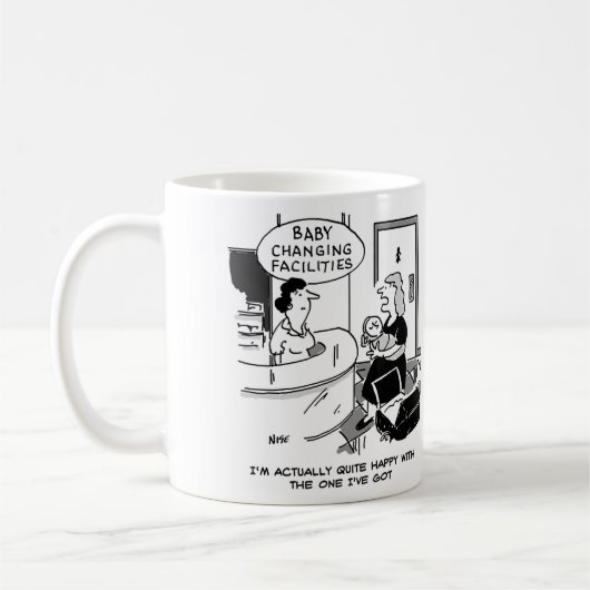 ベビー変更施設新しい母 コーヒーマグカップ (左)