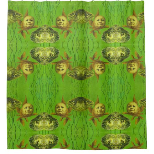 ベビー変異金魚シャワーカーテン シャワーカーテン (正面)