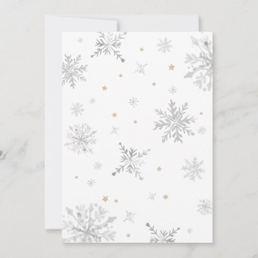 ベビー外が冷たいクマのベビーシャワー 招待状 (裏面)