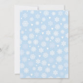 ベビー外が冷たいシャワーブルーボーイズ冬 招待状 (裏面)