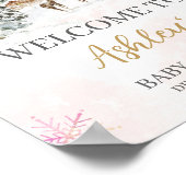 ベビー外が冷たい女の子の冬へようこそ ポスター (角)