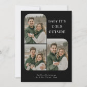 ベビー外が冷たい白黒新着写真 シーズンカード (正面)