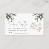 ベビー外が冷たい赤ちゃんシャワーおむつラッフル エンクロージャーカード (正面)