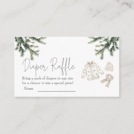 ベビー外が冷たい赤ちゃんシャワーおむつラッフル エンクロージャーカード