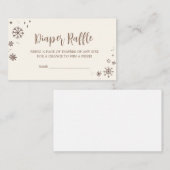 ベビー外が冷たい赤ちゃんシャワーおむつラッフル エンクロージャーカード (正面/裏面)