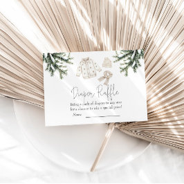 ベビー外が冷たい赤ちゃんシャワーおむつラッフル エンクロージャーカード