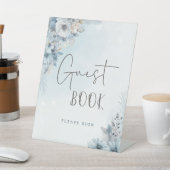 ベビー外が冷たい赤ちゃんシャワーのゲストブックサイン 台座サイン (インサイチュ)