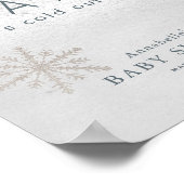 ベビー外が冷たい赤ちゃんシャワー歓迎サイン ポスター (角)