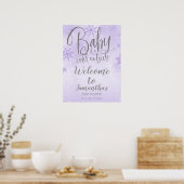 ベビー外が冷たい赤ちゃんシャワー歓迎サイン ポスター (キッチン)