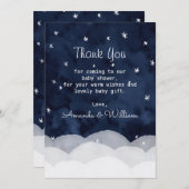 ベビー外が寒いありがとうお洒落。 サンキューカード (正面/裏面)