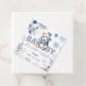 ベビー外が寒いかわいい男の子の冬の赤ちゃんシャワー フェイバータグ (インサイチュ)