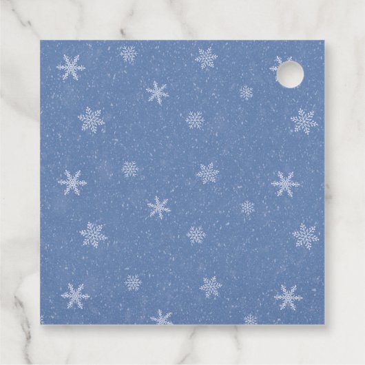 ベビー外が寒いかわいい男の子の冬の赤ちゃんシャワー フェイバータグ (裏面)