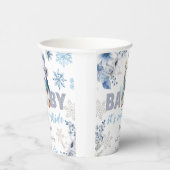 ベビー外が寒いかわいい男の子の冬の赤ちゃんシャワー 紙コップ (右)