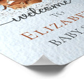 ベビー外が寒いキツネベビーシャワーへようこそ ポスター (角)