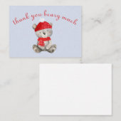 ベビー外が寒いクマサンキューカード ノートカード (正面/裏面)