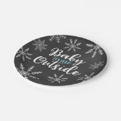 ベビー外が寒いベイビーシャワー雪片 ペーパープレート (アングル)