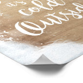 ベビー外が寒い冬の夜素朴 ポスター (角)