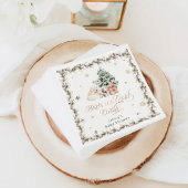 ベビー外が寒い可愛いホッキョクグマ赤ちゃんシャワー スタンダードカクテルナプキン