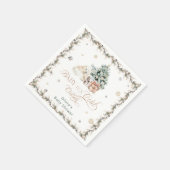 ベビー外が寒い可愛いホッキョクグマ赤ちゃんシャワー スタンダードカクテルナプキン (角)